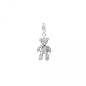 블랙퍼플 Baby Happy Bear Pendant - Silver