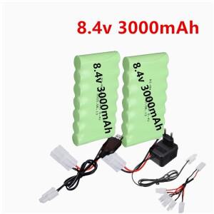 8.4v 3000mAh Ni-MH 충전식 배터리 팩 AA (리모컨 자동차 장난감 전동 공구용)