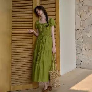 SIMPLE RETRO SR_Vintage tencel crepe dress 2397059