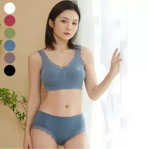 캡 볼륨 뽕 레이스 브라렛 탈부착 세트 노와이어 팬티 시스루속옷 여자속옷 여름속옷 심리스속옷 여성속옷