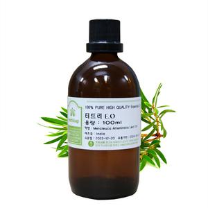 허브솝 티트리 오일 100ml 대용량 원액100% 천연 허브 침구 양모볼 아로마 에센셜오일