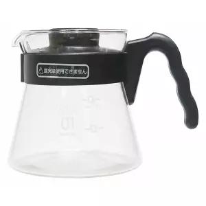 하리오 원두커피 드립서버 내열유리 티포트-450ml 1개/블랙 (VCS-01B)