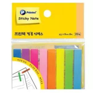 아트박스 오피스큐 필름인덱스형광8색 FI021 45x8mm 20매