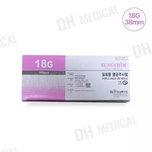 성심메디칼 일회용주사침 18G 38mm 100개입