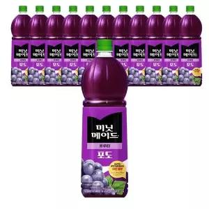 미닛메이드 프루티 포도 1.5L X 12개 PET 과일주스