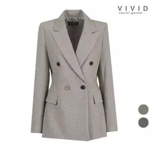 [비비드시크릿가너]VIVID 여성 더블단추 가을겨울 잔체크 정장자켓_P327424979