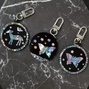 자개 키링 만들기 DIY 키트 나전칠기 공예/키홀더/열쇠고리/열쇠링/꾸미기/미술/공작/가방/휴대폰/장식용