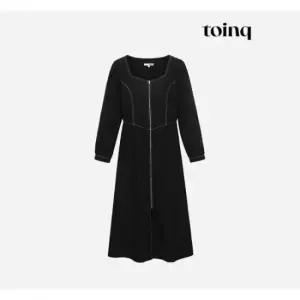 [toinq] 포인트 지퍼 롱 원피스(T239MOP904W)