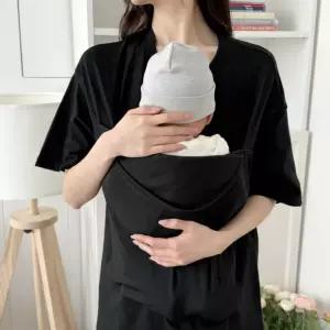 벨라마마 캥거루 아빠 엄마 아기 슬링 티셔츠