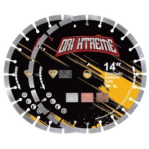 ORIXTREME 14인치 다이아몬드 콘크리트 톱날 2개, 분할된 범용 칼날 건식/습식 절단 콘크리트, 마스터리, 벽돌, 블록, 페이버 1