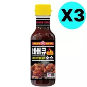 오뚜기 바베큐 고기 소스 매운맛 355g X3개 캠핑 요리
