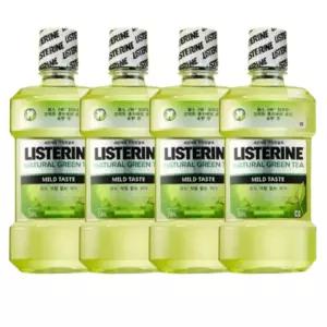 리스테린 내추럴 그린티 마일드 입냄새제거 가글 750ml X 4개