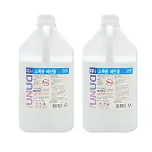 다나제약 에탄올4L 알콜83% 공간소독 2개