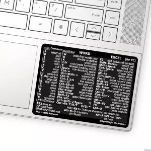 SYNERLOGIC Microsoft Word/Excel(Windows용) 레퍼런스 가이드 키보드 바로가기 스티커 라미네이트 잔여물