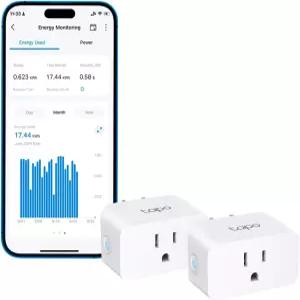 TP-Link T apo 스마트 플러그 와이파이 미니 에너지 모니터링 알렉사 및 구글 홈 삼성 스마트싱스와 호환