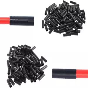 사이퍼 200pcs 바이크 디레일러 변속 및 브레이크 와이어 케이블 하우징 페룰 엔드 캡 4mm