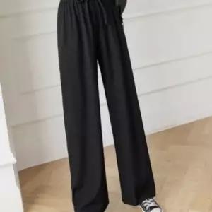 바지 일자 와이드 팬츠 밴딩 골지 여성 VWD2B85C