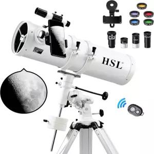 고성능 150mm 조리개 전문 망원경인 HSL 150EQ 천문 반사경 5가지 컬러 필터 세트와 3배 바로우 렌즈가