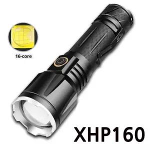 LED 충전식 줌 라이트 랜턴 손전등 후레쉬 18600루멘 C타입 P180 X160칩