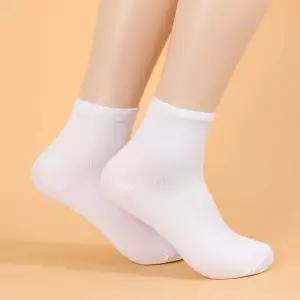 [제이큐]PL 간편 중목 양말 깔끔 무지 남성 중목양말 10켤레세트(화이트) No8