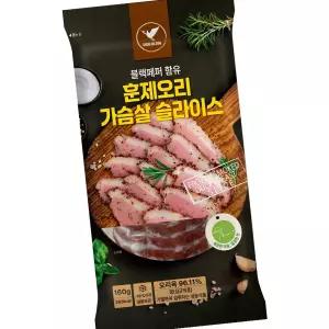 흑후추 훈제 오리 가슴살 슬라이스 160g 6봉 캠핑요리