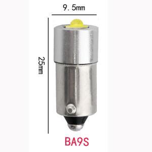 2PCS LED 손전등 전구 에너지 절약 3W 3-12V 6-24V P13.5S T10 BA9S 흰색 Tourch 캠핑 라이트