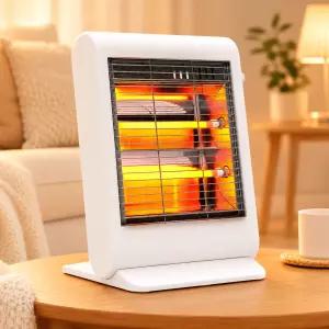 라미 LMH-600W 석영관 소형 전기히터 600W 2단 온도조절 전기난로 다이얼식 안전망 전도안전장치 스토브형 가정 사무실 난방기