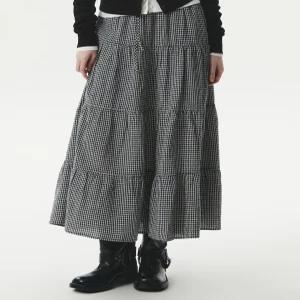 후아유 체크 Long Tiered 스커트 WHWHG2441F 6054272