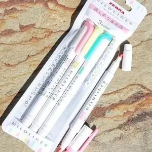 제브라 트윈닙 형광펜 MILDLINER 3색세트 마일드라이너 문구반점 B8A2A