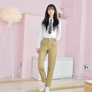 교복몰 (허리조절)스판 베이지 교복바지(여자) 교복