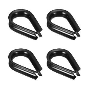 PATIKIL 3/8인치 10mm 와이어 로프 심블 4개 세트 304 스테인리스 스틸 M10 케이블 리깅 팅 행잉 고정용