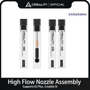Creality K2 시리즈 E3D Obxidian Plus Hi 프린터 액세서리용 고유량 노즐 어셈블리 0.4/0.6/0.8mm