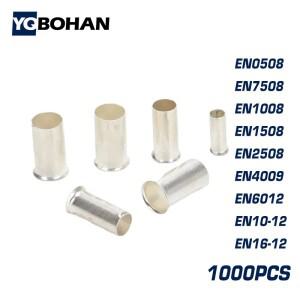 1000 피스 EN0508 절연 페룰 터미널 블록 코드 엔드 와이어 커넥터 전기 크림프 터미네이터
