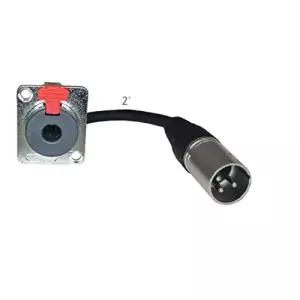 MCSPROAUDIO 2피트 피그테일 1/4 TRS 패널 마운트 to XLR 수컷 플러그 (블랙)