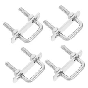TOPPERFUN 4개입 M8 사각 U-볼트 내부 폭 1-1/4인치 30mm 스키·낚시 보트 및 돛 트레일러용 교체 부품