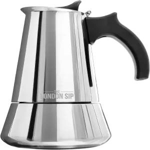 런던 Sip 스테인리스 스틸 스토브탑 에스프레소 메이커 모카 포트 이탈리안 커피 퍼콜레이터 실버 컵 3잔