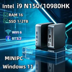 2026 인텔 코어 9 10980HK N150 미니 PC 16GB 램 1TB SSD W F 6 BT5.2 윈도우 11 4K 휴대용 게이밍 데스크탑 컴퓨터