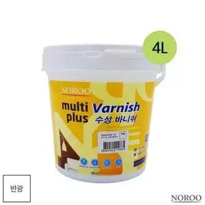 [제이큐]멀티플러스 수성바니쉬 목재용 투명 반광 4L