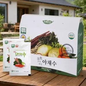 유기농 국내산 야채수 110ml 30포 당근 무청 우엉 표고버섯 무첨가물