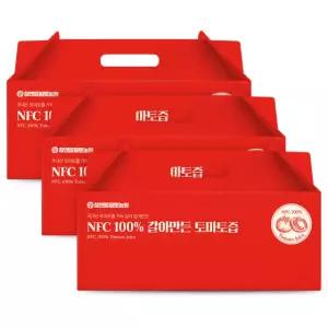참앤들황토농원 NFC 100% 착즙 갈아만든 토마토즙 100ml 30포, 3개