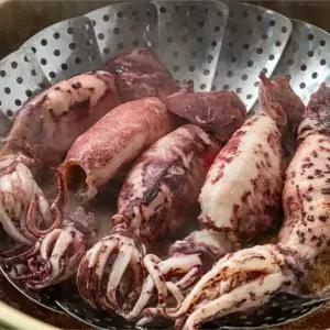 국내산 초코 한입 오징어 총알 통찜 급냉 냉동 500g