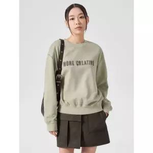 에잇세컨즈 가먼트다잉 그래픽 스웨트 셔츠 그레이 4443422