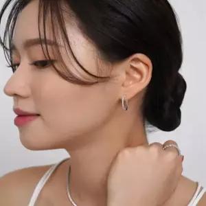 미니골드 김천점 14K 18K DIA 랩-1.5 다이아몬드 테니스 원터치 라지 1.5mm 귀걸이 EAAM4008L MEM00150