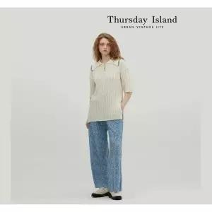 [써스데이아일랜드][Thursday Island] 씨네마 롱 하프슬리브 풀오버(T234MSW231W)
