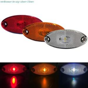 트레일러 트럭용 LED 사이드 마커 라이트, 캐러밴 클리어런스 램프, 화물차 앰버 레드 12V, 1PC