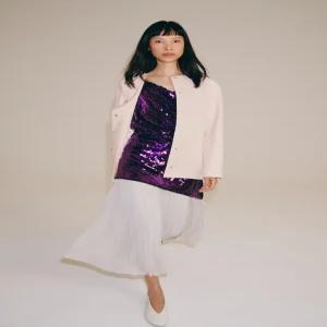 ZARA ZW 컬렉션 핑크 봄버 재킷 - 파스텔 로즈 7034/807/621