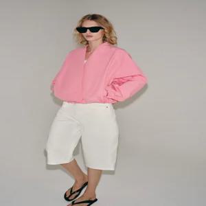 ZARA ZW 컬렉션 봄버 재킷 - 로즈핑크 5247/049/620