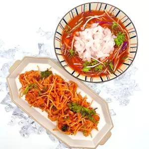 [햇딴]가락시장 세꼬시 야채세트 (기름가자미 300g 야채 250g)