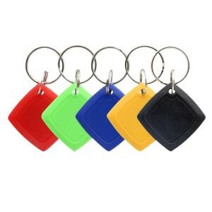 100Pcs ID 재기록 가능 125Khz RFID 키 체인 Keyfob 카드 EM4305 T5577/5200 칩 액세스 제어 엘리베이터 빈