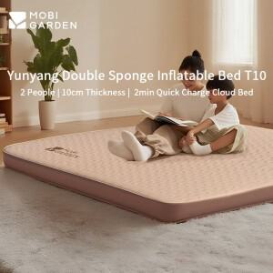 MOBI GARDEN Yunyang 더블 스폰지 풍선 침대 T10 야외 캠핑 여행 하이킹 에어 매트리스 2 분  충전